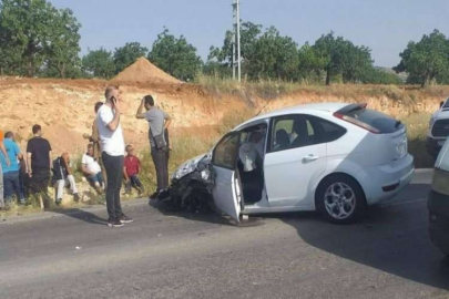 İşçi servisi otomobille çarpıştı: 9 yaralı