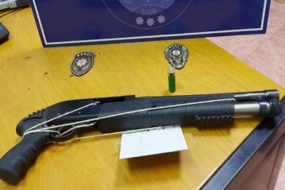 Pompalı tüfekle gezen çocuklar polise yakalandı