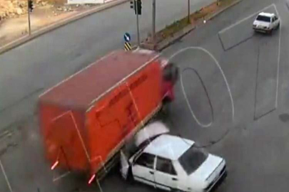 Gaziantep’te trafik kazaları kamerada