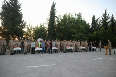 Kilis’te tayini çıkan jandarma personeline veda töreni