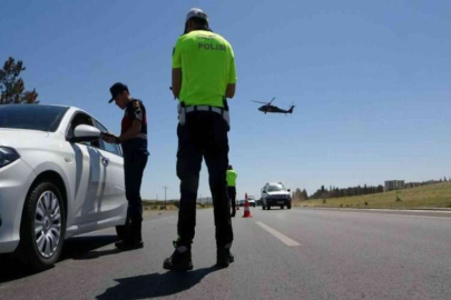 Gaziantep’te bayram öncesi havadan trafik denetimi