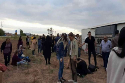 Tur otobüsü devrildi: 31 yaralı