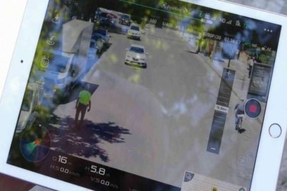 Adıyaman’da drone ile emniyet kemeri uygulaması