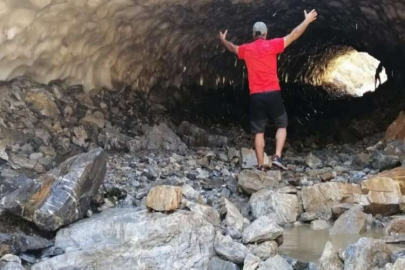 Binboğa Dağlarında kar tüneli keşfedildi