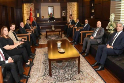 Milletvekili Koçer ve beraberindeki heyetin GSO ziyaretinde ekonomi gündemi değerlendirildi