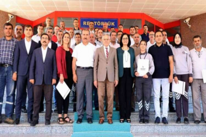 Orman yangınına müdahale eden GAÜN personelleri ödüllendirildi
