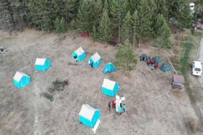 Doğaseverler kamp ve doğanın tadını çıkardı