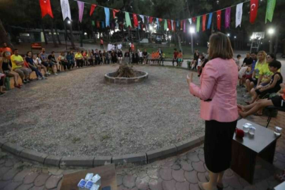 Şahin, eğlenceli aile kamplarındaki vatandaşlarla buluştu