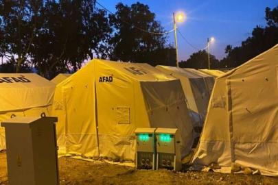 Çadır kentlere enerji sağlandı
