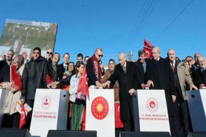 Erdoğan "Gaziantep-Kilis Afet Konutları Temel Atma Töreni"ne katıldı