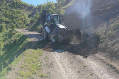 Şenoba beldesinde köy yolları açılıyor
