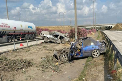 Otoban çıkışında kaza: 1 ölü 7 yaralı