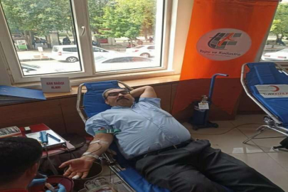 Tapu ve Kadastro personelinden kan bağışı