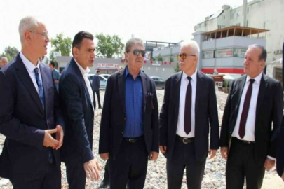 KKTC Başbakanı Üstel, İsias Otel’in enkazında incelemelerde bulundu