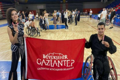ENGELLİ DANSÇI, GAZİANTEP’E 3’ÜNCÜLÜKLE DÖNDÜ