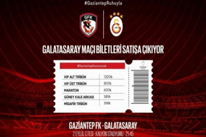 Gaziantep FK - Galatasaray maçı biletleri satışta