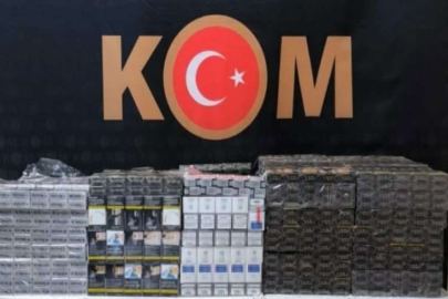 Motosiklet sepetinde kaçak sigara ele geçirildi