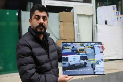 Gaziantep’te kargo çalışanları, müşterinin iş yerini basarak camı çerçeveyi indirdi