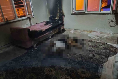 Yaşlı adam odasında çıkan yangında öldü
