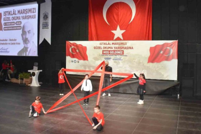 Şahinbeyli Öğrenciler İstiklal Marşını en güzel okumak için yarıştı