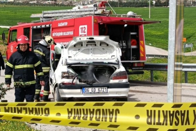 Kaza sonrası LPG tankındaki kaçağa itfaiye müdahale etti