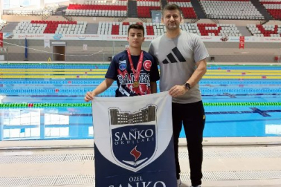 SANKO Okulları öğrencisi yüzme yarışmasında il birincisi oldu