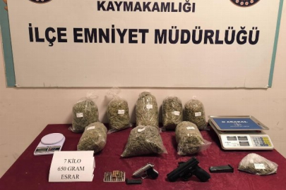 Gaziantep’te 7 kilo esrar ele geçirildi: 3 gözaltı