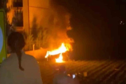 Takla atan otomobil alev topuna döndü: 2 yaralı