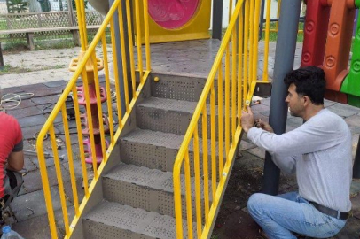 Gölbaşı’nda parkların bakımı yapılıyor