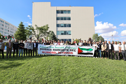 GİBTÜ öğrencilerinden Gazze'ye destek için "Çadır Nöbeti"