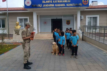 İlkokul öğrencilerinden jandarmaya ziyaret
