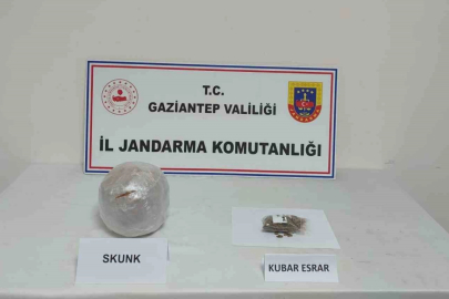 Yolcu otobüsünde 1 kilogram 750 gram skunk maddesi ele geçirildi