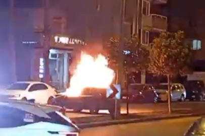 Araç yandı