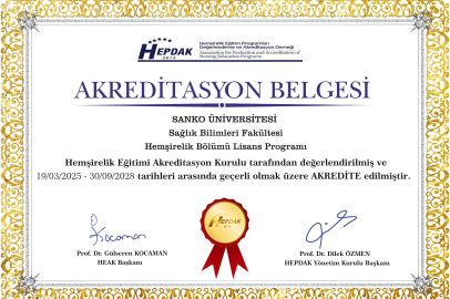 SANKO ÜNİVERSİTESİ HEMŞİRELİK PROGRAMI YENİDEN AKREDİTE EDİLDİ