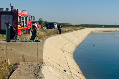 Sulama kanalı düşen çocuğu annesi kurtardı