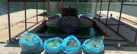 Ağ ile avlanma yasağına uymayan şahıs yakalandı