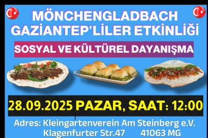 Almanya Gaziantepliler Derneği’nden dayanışma etkinliği