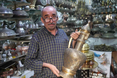 Gaziantep’te ilmek ilmek işlenen bakır ibrikler 100 bin TL’ye satılıyor