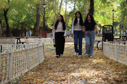 Parklar sonbahar renklerine büründü
