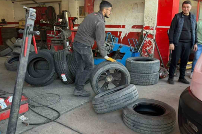 Lastikçilerde kış yoğunluğu
