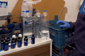 Kasapta kaçak alkol üretimi yapıldığı tespit edildi