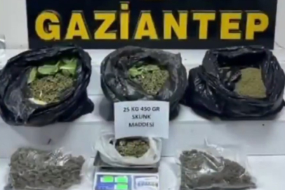 22 kilo skunk ile çok sayıda silah ele geçirildi