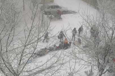 Çocukların kar keyfi