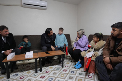 BAŞKAN YILMAZ’DAN EVİ YANAN KÖMEK AİLESİNE ANLAMLI ZİYARET