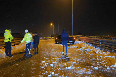 Buzlanma nedeniyle kaza: 1 yaralı