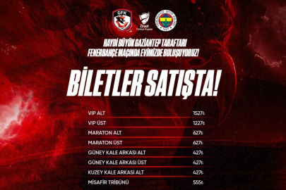 Gaziantep FK - Fenerbahçe kupa maçı biletleri satışta
