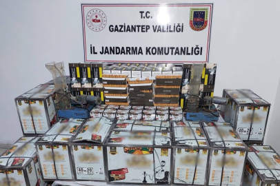 Kaçak nargile malzemeleri ele geçirildi