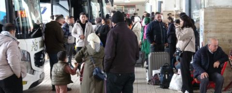Otogarda bayram yoğunluğu