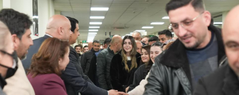 Umut Yılmaz personelle bayramlaştı