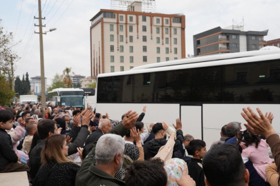 Hacı adayları dualarla kutsal topraklara uğurlandı